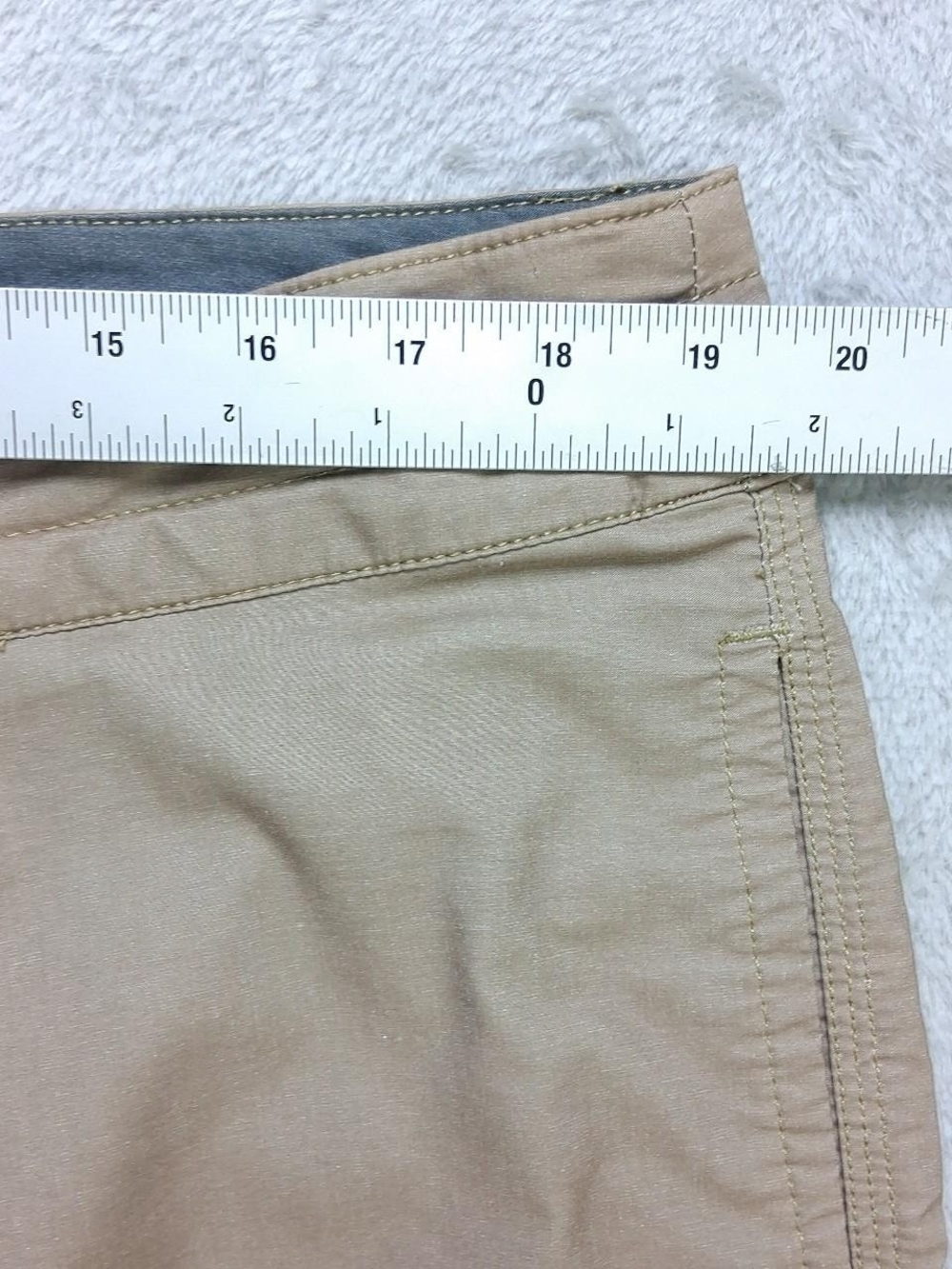 Men's Two-Tone Khaki and Blue Performance Shorts - Picture 5 of 9